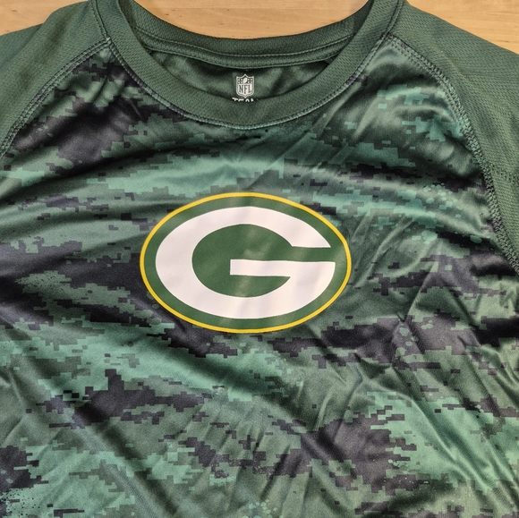 NFL Kids Greenbay Packers Camo Long Sleeve Shirt. NWT. Large 14/16 - Picture 2 of 6